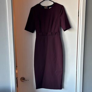 Ted Baker Deep Burgundy Midi Dress